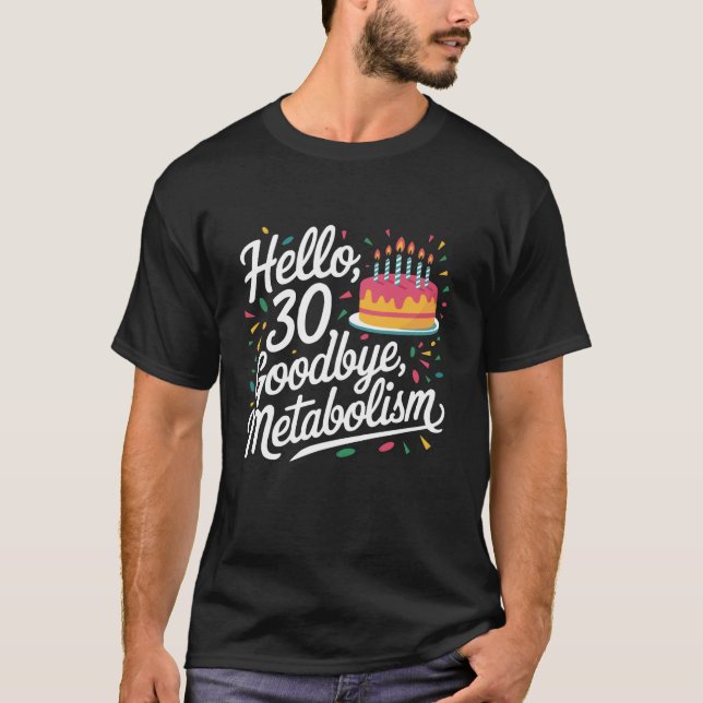 Camiseta Feliz Celebrante de Bday aniversário de 30 anos 30 (Frente)