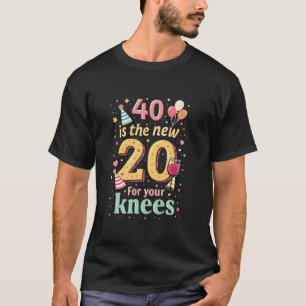 Camiseta Feliz Celebrante de Bday aniversário de 40 anos de