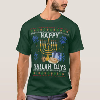 Camiseta Feliz Challah Dias Feio Hanukkah Judeu Dreidel Ho