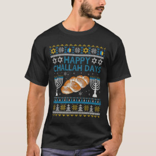 Camiseta Feliz Challah Dias Hanukkah Chanukah Pão Judeu