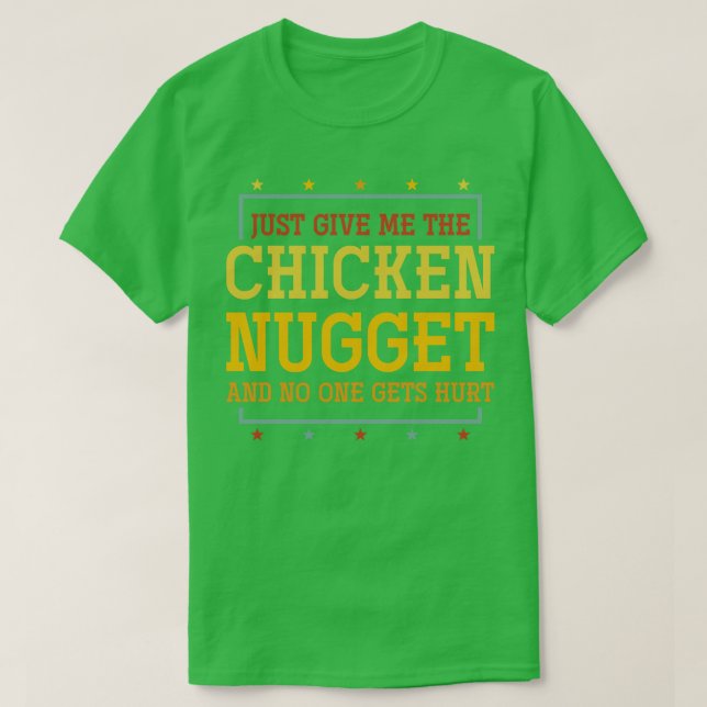 Camiseta Feliz Chicken Nugget Humor Dia de Ação de Graças (Frente do Design)