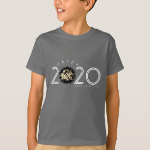 Camiseta Feliz Chinês Rat Ano Novo 2020 Crianças