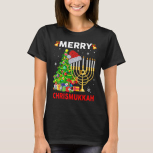 Camiseta Feliz Chrismukkah 2022 Feliz Hanukkah Natal Sa