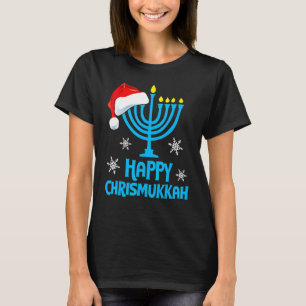 Camiseta Feliz Chrismukkah 2022 Feliz Hanukkah Natal Sa