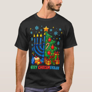 Camiseta Feliz Chrismukkah Feliz Natal Hanukkah Pijama