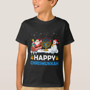 Camiseta Feliz Chrismukkah Hanukkah Divertimento Feliz Jude