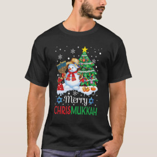 Camiseta Feliz Chrismukkah Hanukkah Natal Judaico Xmas