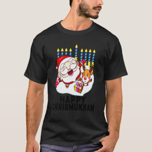 Camiseta Feliz Chrismukkah Hanukkah Natal Judaico Xmas
