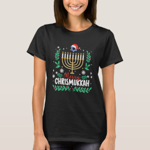 Camiseta Feliz Chrismukkah Natal Hanukkah 2020