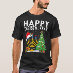 Camiseta Feliz Chrismukkah Natal Judaico Festa de Hanukkah