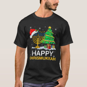 Camiseta Feliz Chrismukkah Natal Judaico Hanukkah Feriado