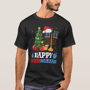 Camiseta Feliz Chrismukkah Natal Judeu Hanukkah Chanuk