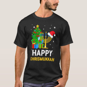 Camiseta Feliz Chrismukkah Natal Judeu Hanukkah Holida