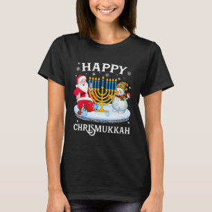 Camiseta Feliz Chrismukkah Xmas Engraçado Hanukkah Natal Je