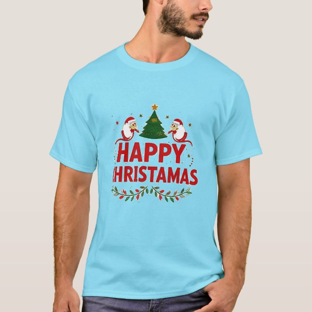 CAMISETA FELIZ CHRISTAMAS-4 (Frente)