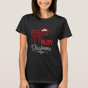 Camiseta Feliz Christmoose Família Natal Pijamas Moose