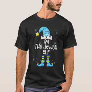 Camiseta Feliz Christmukkah judeu Eu sou o elfo judeu Chris