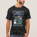 Camiseta feliz christmukkah menorah feio hanukkah chanukah<br><div class="desc">feliz christmukkah menorah feio hanukkah chanukah</div>