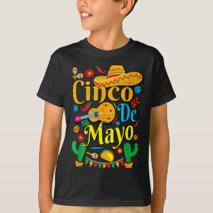 Camiseta Feliz cinco de maio mexicano chapéu margarita