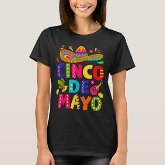 Camiseta Feliz cinco de maio mexicano chapéu margarita