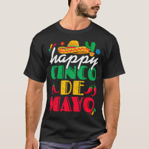 Camiseta Feliz cinco de maio sombrero mexicano margaritaFel