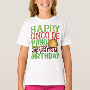 Camiseta Feliz Cinco De Mayo E Sim É Meu Aniversário