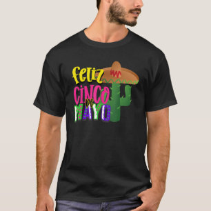 Camiseta Feliz Cinco De Mayo Fiesta Womens Jovens Meninas