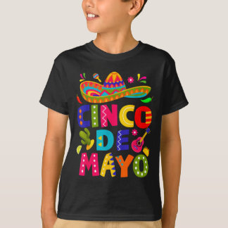 Camiseta Feliz cinco de mayo mexicano chapéu margarita