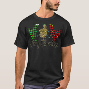 Camiseta Feliz Cluckmas Natal Frango Pijama Família Xma