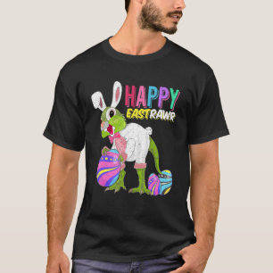 Camiseta Feliz Coelho Eastrawr Dinosaur Páscoa Coelho de Ov