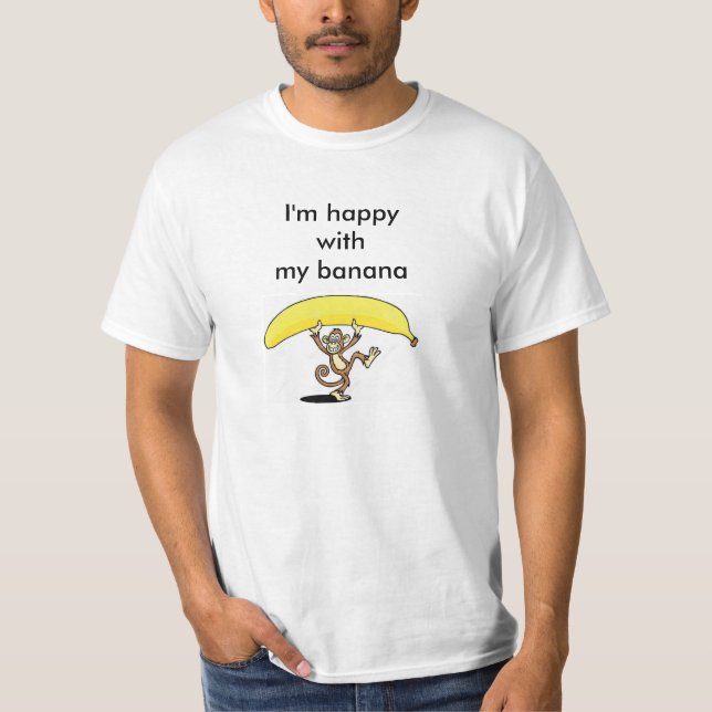 Camiseta feliz com minha banana (Frente)