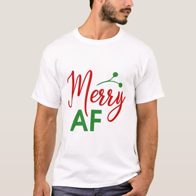 Camiseta Feliz Como F*** Natal Engraçado (Frente)