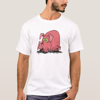 Camiseta Feliz como um porco na lama