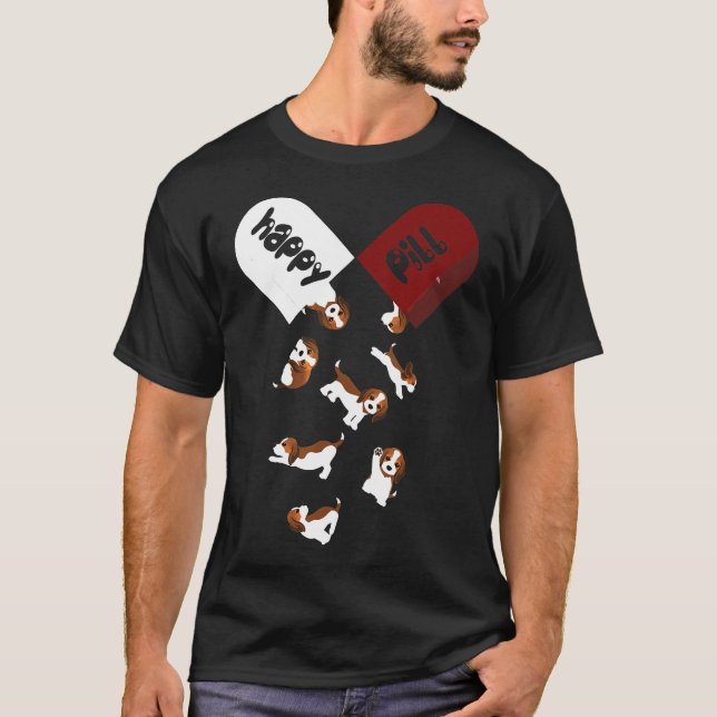 Camiseta Feliz comprimido Beagles Beagle Pai mãe (Frente)