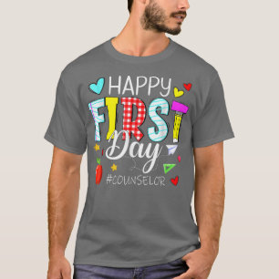 Camiseta Feliz Conselheiro De Primeiro Dia Bem-Vindo À Esco