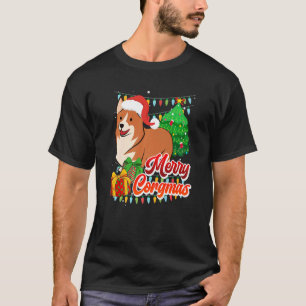Camiseta Feliz Corgmas dono de cachorro corgi