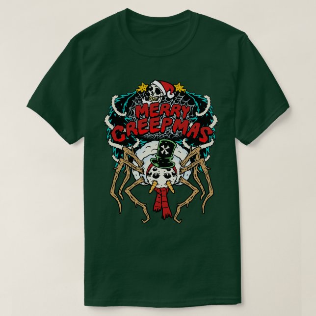 Camiseta Feliz Creepmas Horror TSirt (Frente do Design)
