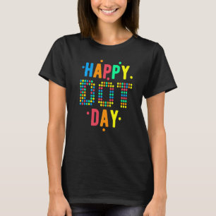 Camiseta Feliz Criança Colorida de Bolinhas do Dia Internac