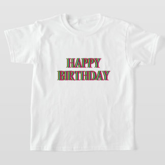 CAMISETA FELIZ CRIANÇA DE ANIVERSÁRIO