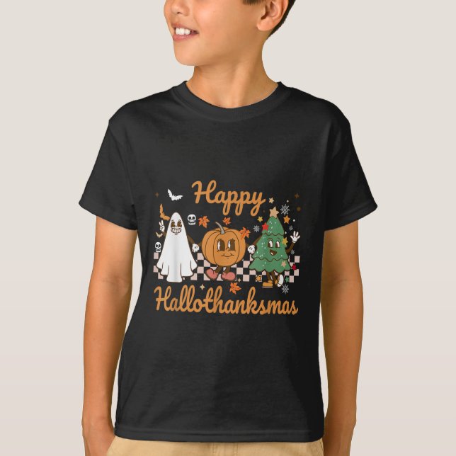 Camiseta Feliz Cristo de Ação de Graças de Halloween de Hal (Frente)