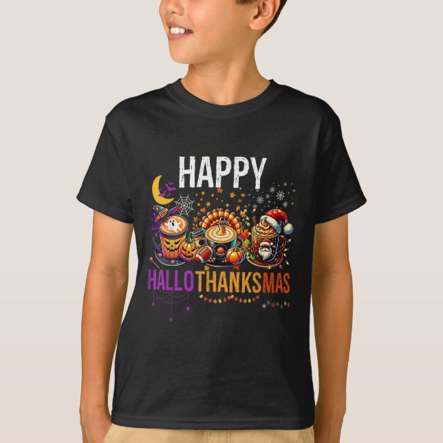 Camiseta Feliz Cristo de Ação de Graças de Halloween de Hal (Frente)