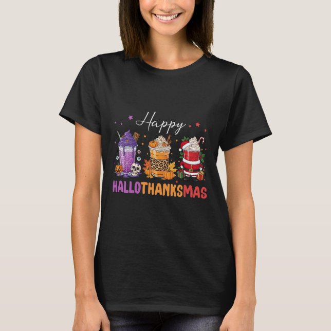 Camiseta Feliz Cristo de Ação de Graças de Halloween de Hal (Frente)