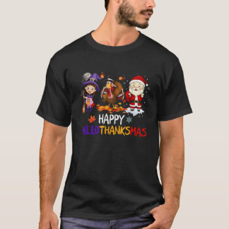 Camiseta Feliz Cristo de Ação de Graças de Halloween de Hal