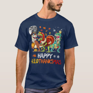 Camiseta Feliz Cristo de Halloween do Dinossaur de Hallotha
