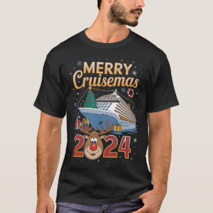 Camiseta Feliz Cruisemas 2024 Cruise Christmas Rudolph Xmas