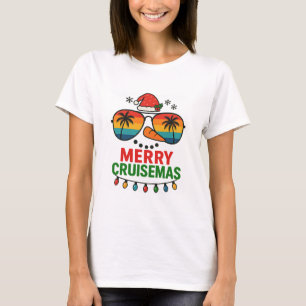 Camiseta Feliz Cruisemas 2025 Natal Papai Noel Boneco de Ne