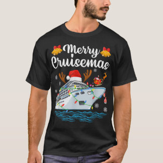 Camiseta Feliz Cruisemas Família Cruzeiro Natal Engraçado S