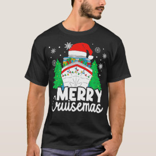 Camiseta Feliz Cruisemas Família Natal Xmas Navio Cruzeiro