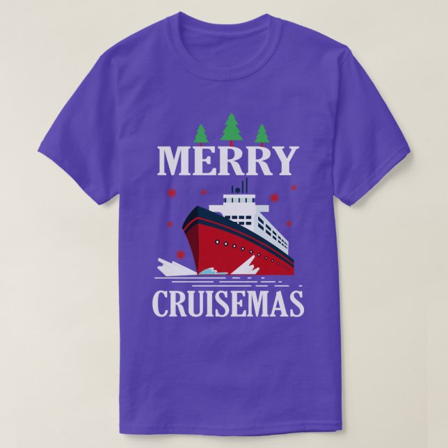 Camiseta Feliz Cruisemas Papais noeis Navio Cruise Natal 20 (Frente do Design)
