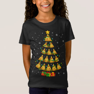 Camiseta Feliz Crustmas Pizza de Natal Árvore Xmas Homens